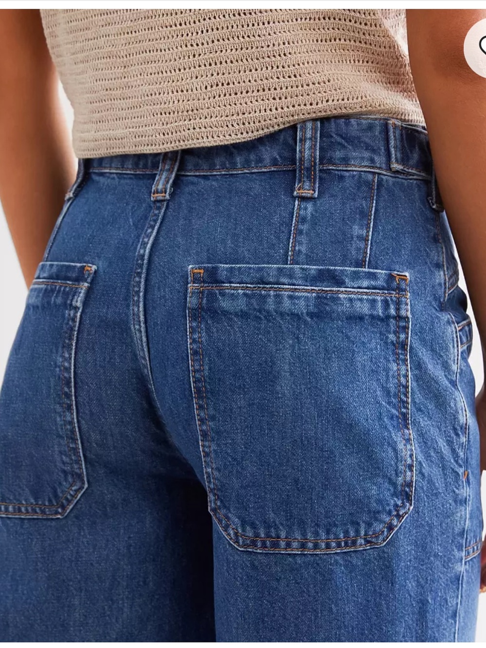 🆕 Free People Palmer Wide Leg Cuffed Jean size 28 - Picture 5 of 14